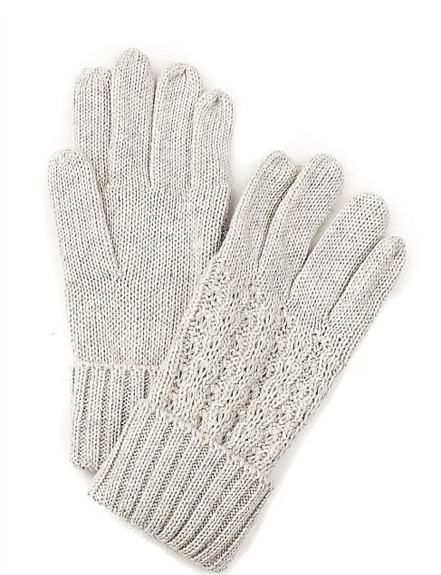 Clearance Gregory Ladner Cable Knit Glove Gregory Ladner Promotions Grey