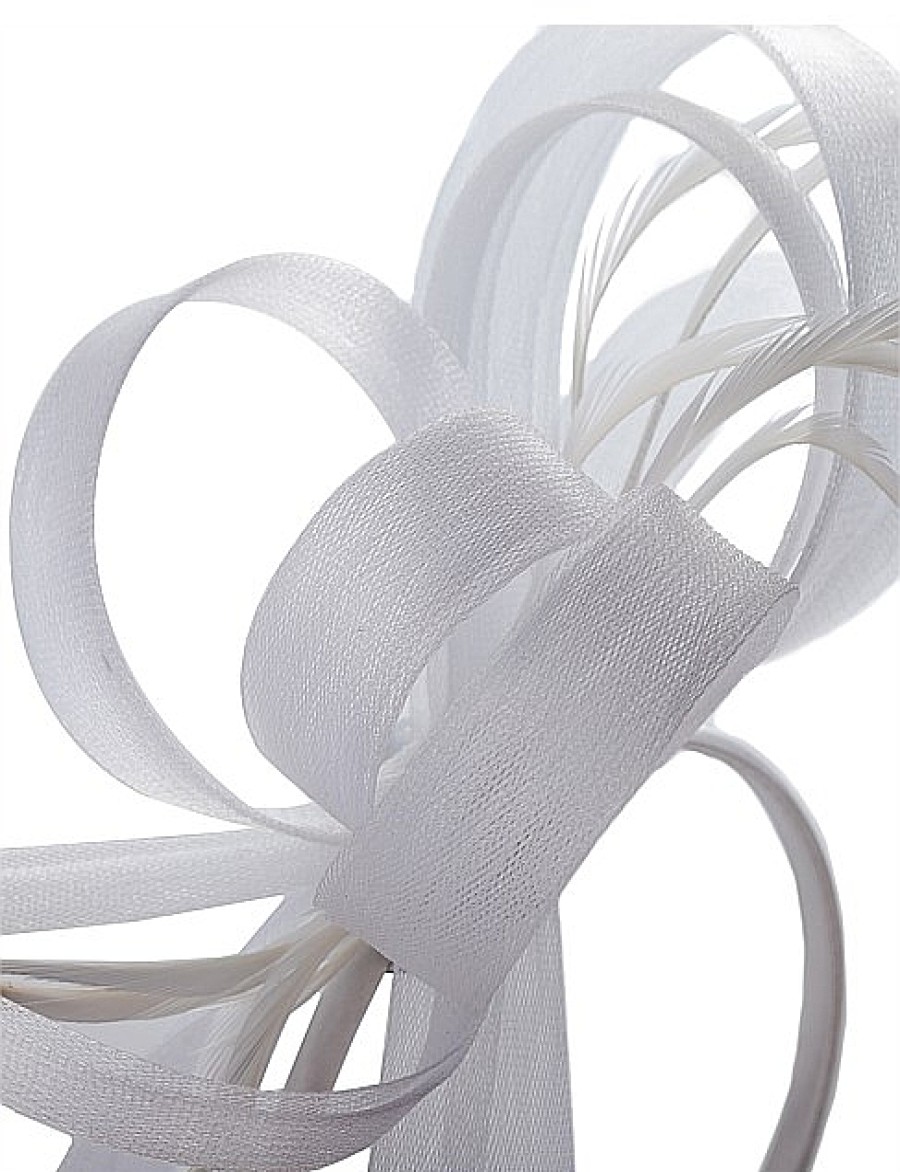 Online Gregory Ladner Crinolin Loop Bow On Headband Gregory Ladner Discount White