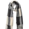 Best Gregory Ladner Woven Check Scarf Gregory Ladner Discount Black/White