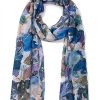 Online Gregory Ladner Floral Print Scarf Gregory Ladner Promotions Blue