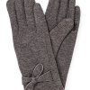 Wholesale Gregory Ladner Ponte Glove With Self Bow Gregory Ladner Promotions Charcoal