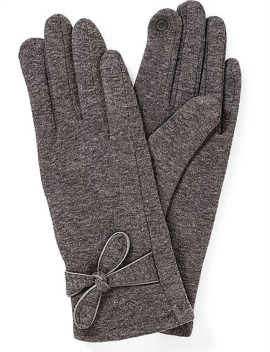 Wholesale Gregory Ladner Ponte Glove With Self Bow Gregory Ladner Promotions Charcoal