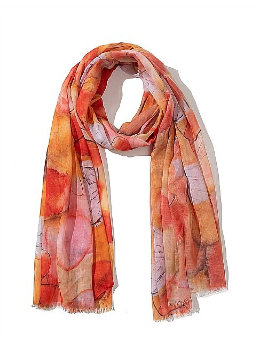 New Gregory Ladner Petals Scarf Gregory Ladner Promotions Orange