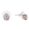 New Gregory Ladner Cushion Cz With Halo Surround Stud Earrings Gregory Ladner Discount Rose Gold