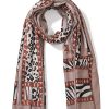 Clearance Gregory Ladner Geometric Animal Print Scarf Gregory Ladner Discount Grey