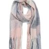 New Gregory Ladner Check Blanket Scarf Gregory Ladner Promotions Pink/Grey