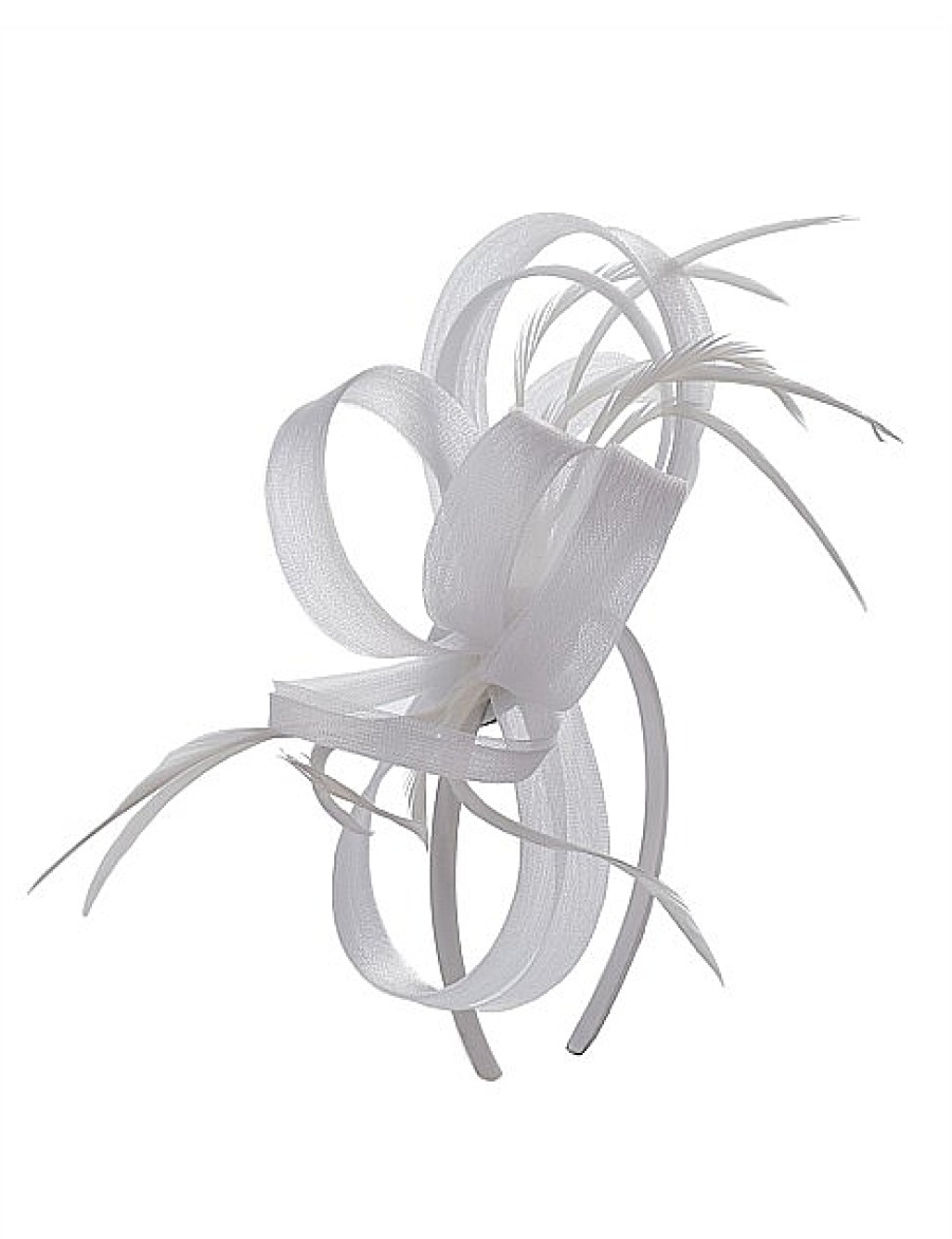 Online Gregory Ladner Crinolin Loop Bow On Headband Gregory Ladner Discount White