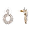 Wholesale Gregory Ladner Micro Pearl Hoop Drop Earrings Gregory Ladner Limited Edition Gold