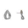 Hot Gregory Ladner Cz Open Hoop Stud Earrings Gregory Ladner Wholesale Rhodium