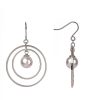 New Gregory Ladner Double Hoop Drop Earring With Pearl Gregory Ladner Wholesale Gold