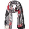 Hot Gregory Ladner Floral Print Scarf Gregory Ladner Discount Blues