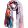 New Gregory Ladner Swirl Print Scarf Gregory Ladner Limited Edition Blues