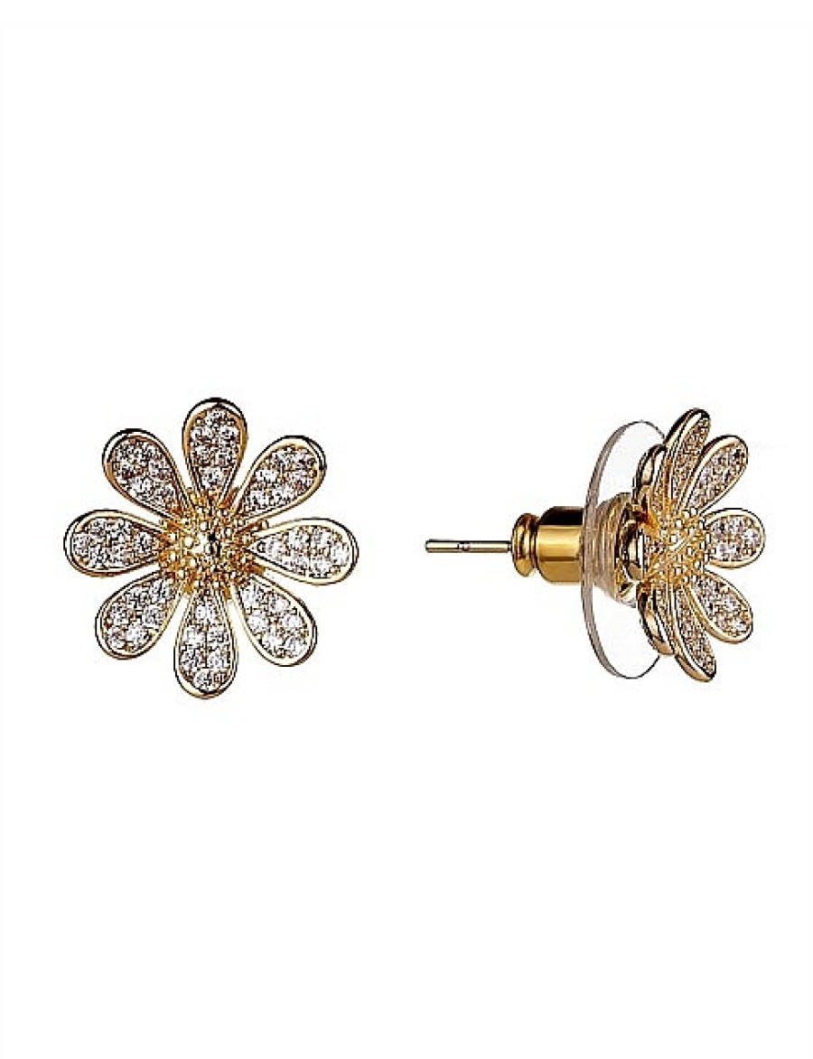 Online Gregory Ladner Micro Cz Daisy Earrings Gregory Ladner Discount Gold