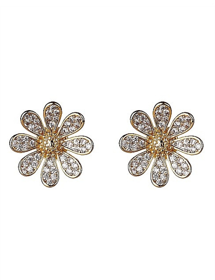 Online Gregory Ladner Micro Cz Daisy Earrings Gregory Ladner Discount Gold