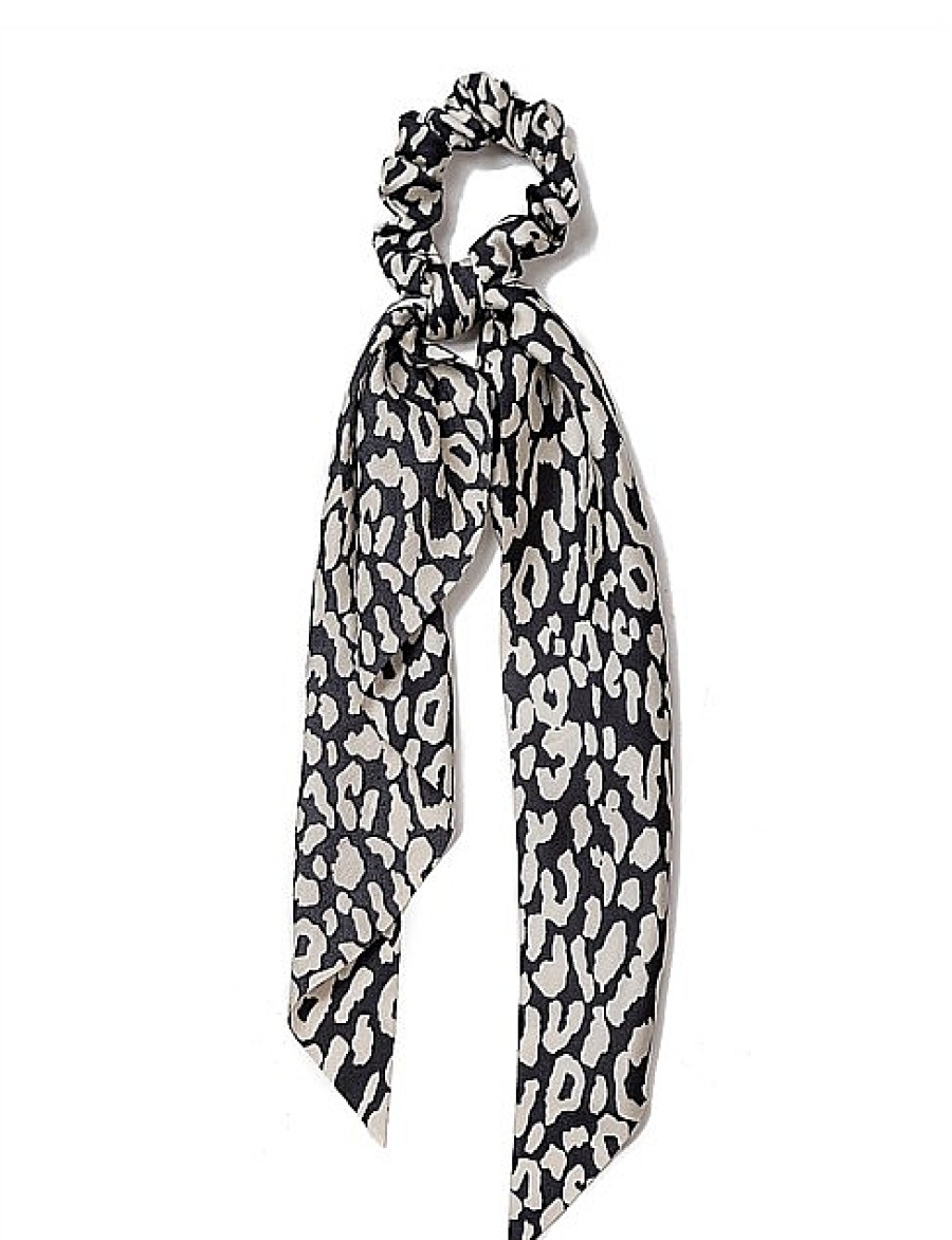 Hot Gregory Ladner Animal Scrunchie With Tie Gregory Ladner Discount Black/White