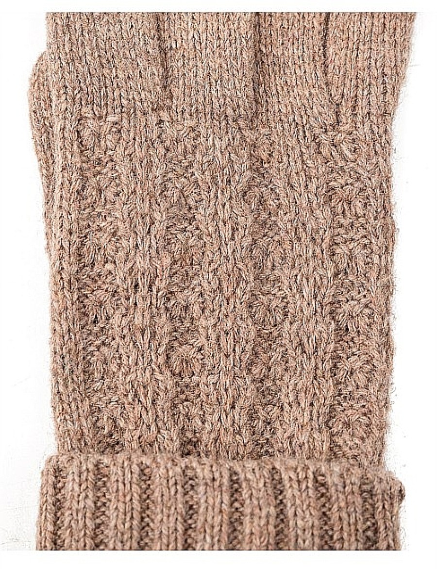 Clearance Gregory Ladner Cable Knit Glove Gregory Ladner Limited Edition Taupe