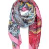 Clearance Gregory Ladner Tree Print Large Square Scarf Gregory Ladner Cheap Pink