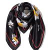 Best Gregory Ladner Daisy Print Kerchief Gregory Ladner Limited Edition Black