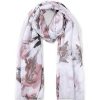 Clearance Gregory Ladner Floral Print Scarf Gregory Ladner Limited Edition Blush