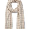 Clearance Gregory Ladner Mini Check Scarf Gregory Ladner Limited Edition Taupe