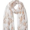 Hot Gregory Ladner Scarf With Foil Palms Gregory Ladner Wholesale White/Rose Gold