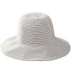 Online Gregory Ladner Stripe Ribbon Floppy Hat Gregory Ladner Wholesale Natural/White