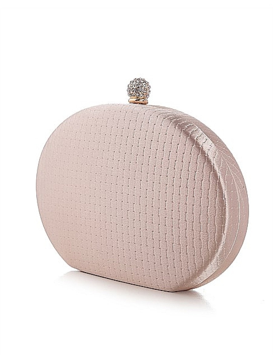 Best Gregory Ladner Oval Clutch Bag Gregory Ladner Cheap Champagne