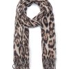 Clearance Gregory Ladner Animal Print Scarf Gregory Ladner Wholesale Camel