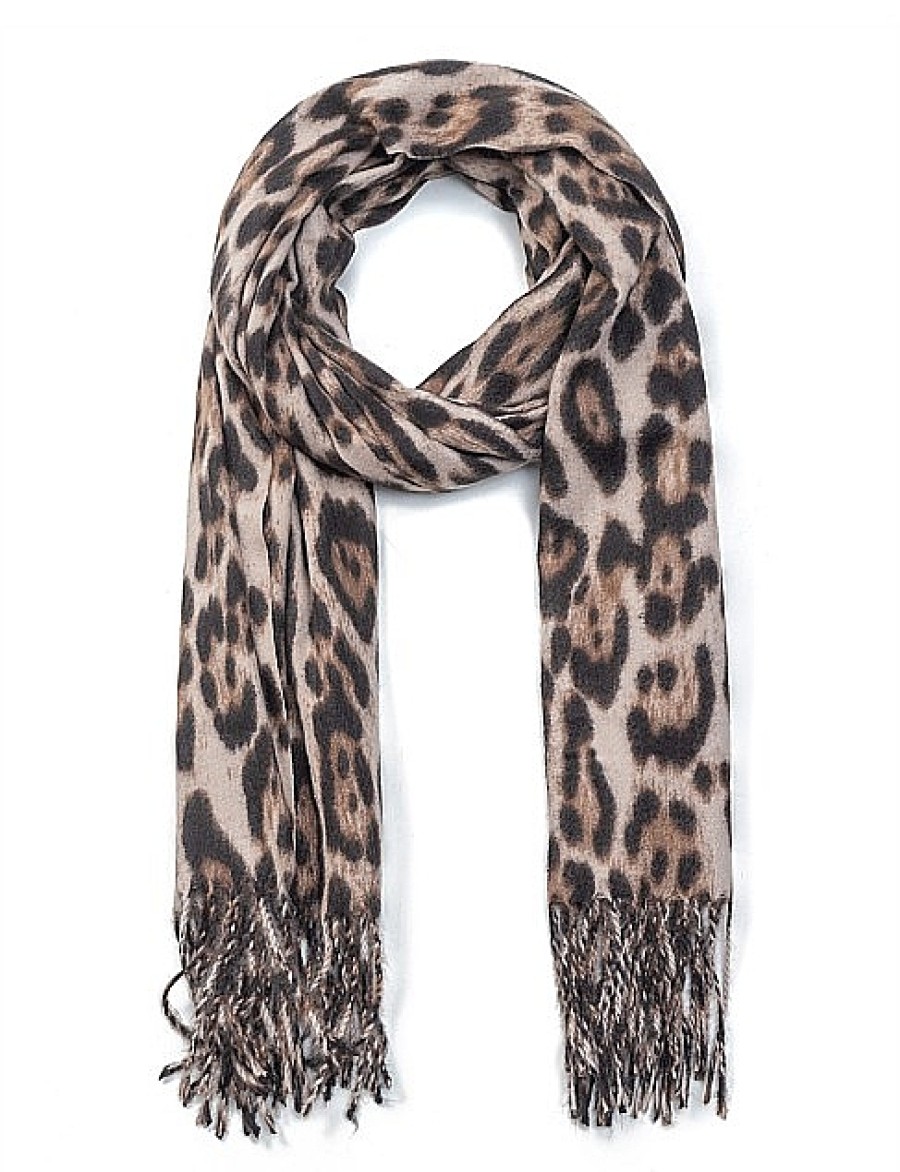 Clearance Gregory Ladner Animal Print Scarf Gregory Ladner Wholesale Camel